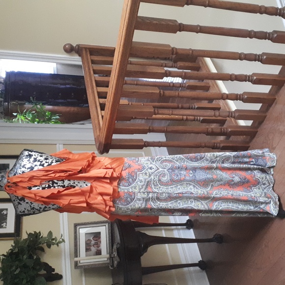 Zara Orange Ruffled Top - Picture 6 of 7